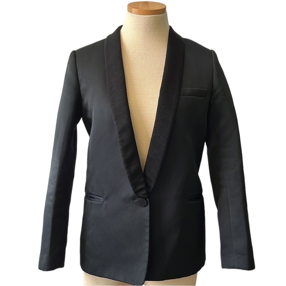 Sandro Tuxedo Blazer Jacket, Black, size 36/Small - Picture 5 of 15